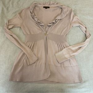 Banana Republic Light Beige Ruffled Sweater